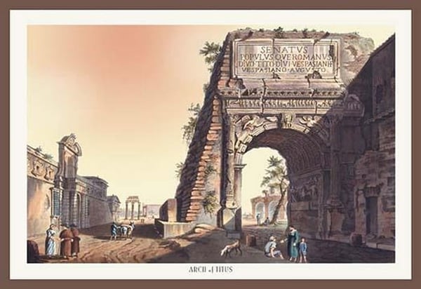 Arch of Titus by M. DuBourg - Art Print