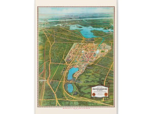 Map of the 1939 New York World's Fair and Approaches - Canvas Print