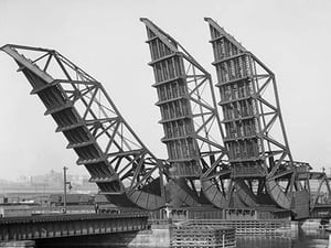 Boston Tower Bridges Elevated - Art Print