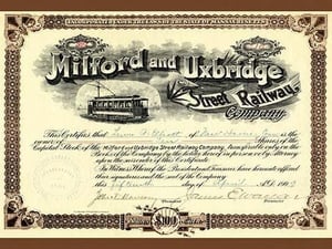 Milford and Uxbridge Street Railway - Art Print