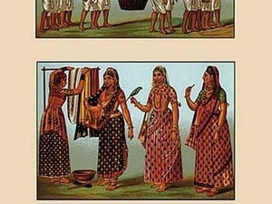 A Variety of Indian Ceremonial Garb #2 by Auguste Racinet - Art Print