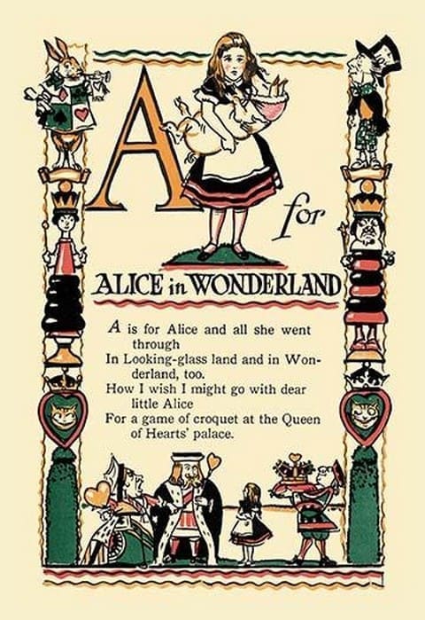 A for Alice in Wonderland by Tony Sarge - Art Print