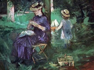 In the Garden by Berthe Morisot #2 - Art Print