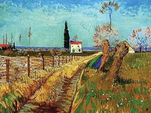 Path Through a Field with Willows by Vincent van Gogh - Art Print