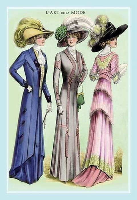 A Trio in Hats - Art Print