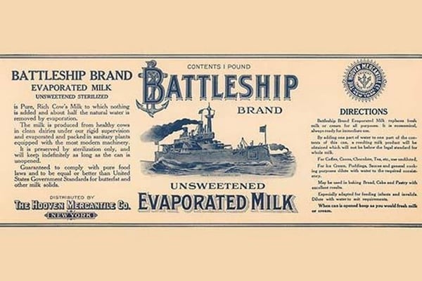 Battleship Brand Unsweetened Evaporated Milk - Art Print