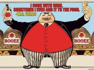 I cook with wine; sometimes I even add it to the food by Wilbur Pierce - Art Print