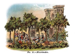 No. 2 Florinda - Mardi Gras Parade Float Design - Art Print