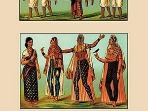 A Variety of Indian Ceremonial Garb #3 by Auguste Racinet - Art Print