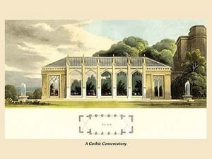 A Gothic Conservatory by J. B. Papworth - Art Print
