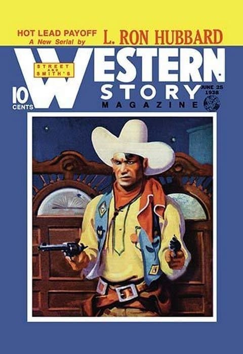 Western Story Magazine: Hot Lead Payoff - Art Print