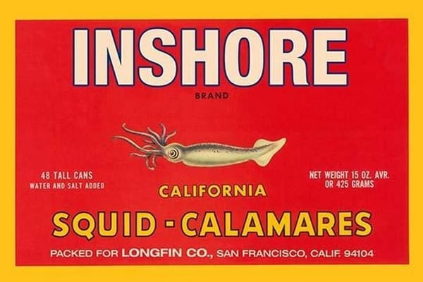 Inshore Brand Squid - Calamares by Paris Pierce - Art Print