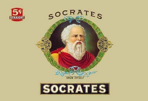 Socrates Cigars - 'Know Thyself' - Art Print