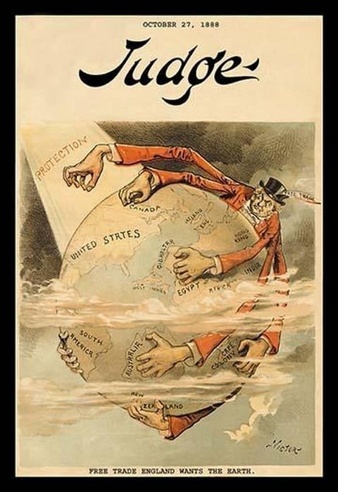 Judge Magazine: Free Trade England Wants the Earth by Victor - Art Print