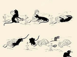 Cat and Baby by Theophile Alexandre Steinlen - Art Print