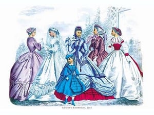 Godey's Fashions for September 1865 - Art Print