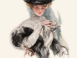 In Teacup Times by Harrison Fisher - Art Print