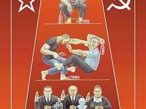 1 Russian (Drunk) 2 (Fight) 3 (Revolution) by Dimitri Deeva - Art Print