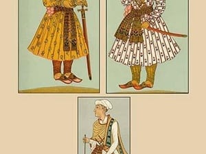 Indi Mogul Emperors by Auguste Racinet - Art Print