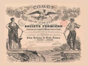 Comet Mining Company of Utah U.S.A. - Art Print