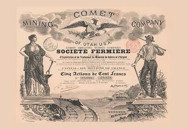 Comet Mining Company of Utah U.S.A. - Art Print