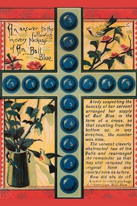 Ball Blue Puzzle - Art Print