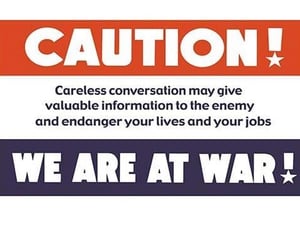 Caution! We Are At War! - Art Print