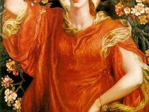 A Vision of Fiametta by Dante Gabriel Rossetti - Art Print
