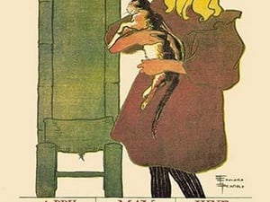 Girl with Cat by Edward Penfield - Art Print