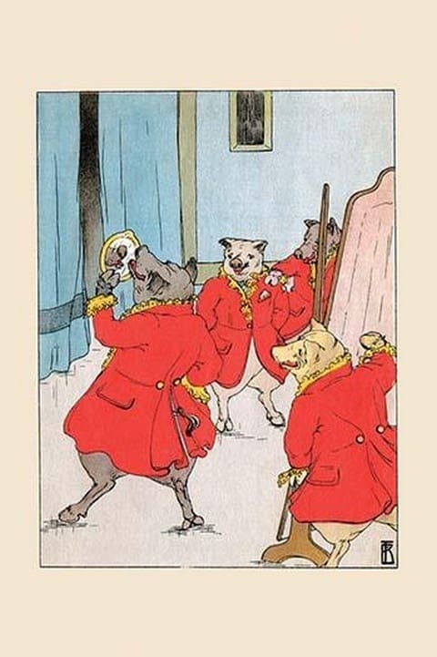 New Coats for the Pigs by Frances Beem - Art Print