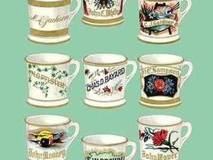 Decorated Shaving Mugs #4 - Art Print