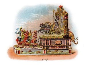 King - Mardi Gras Parade Float Design - Art Print