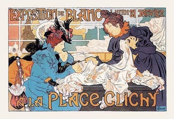 Exposition de Blanc a la Place Clichy - Art Print