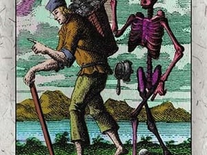 Skeleton and Peasant - Art Print