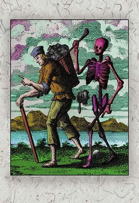 Skeleton and Peasant - Art Print