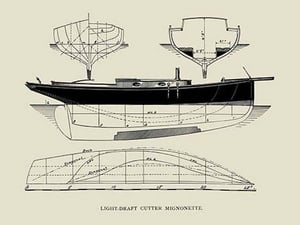 Light-Draft Cutter Mignonette by Charles P. Kunhardt - Art Print