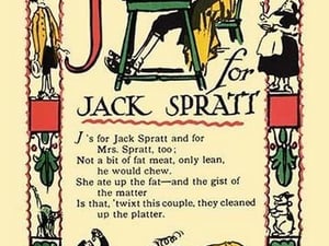 J for Jack Sprat by Tony Sarge - Art Print