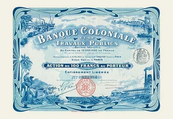 Banque Coloniale et de Travaux Publics - Art Print