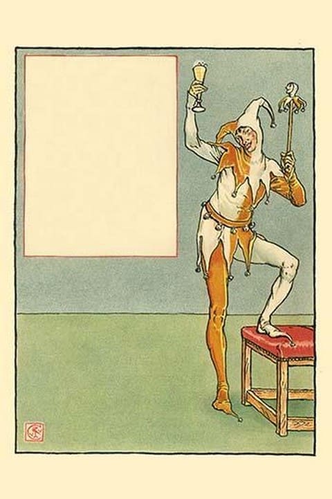 All the while Valentine's Day flirted with May slipping her love letters under the table. by Walter Crane - Art Print