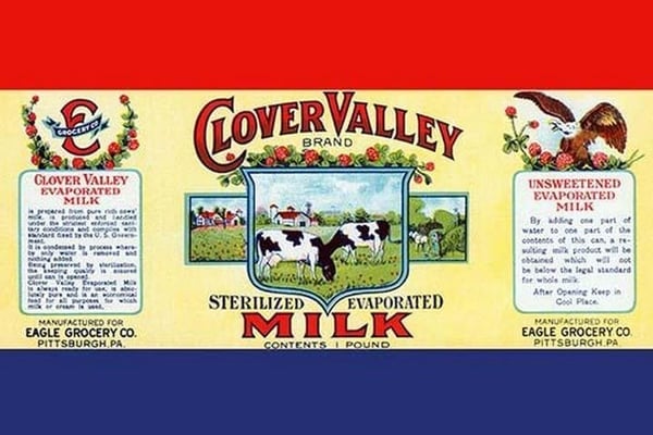 Clover Valley Brand Sterilized Evaporated Milk - Art Print