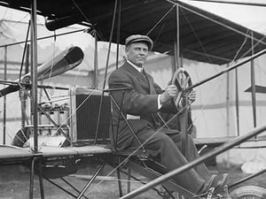 Biplane Pilot - Art Print