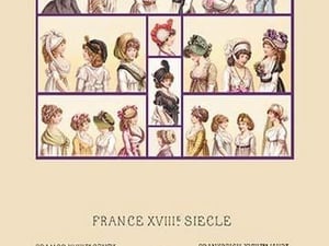 French Hats and Hairstyles of the Eighteenth Century by Auguste Racinet - Art Print