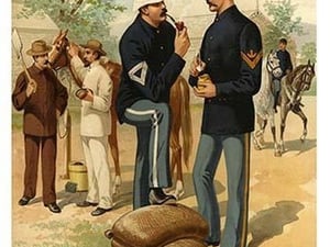 Fatigued - 1888 - At The Supply Depot By Henry Alexander Ogden - Art Print