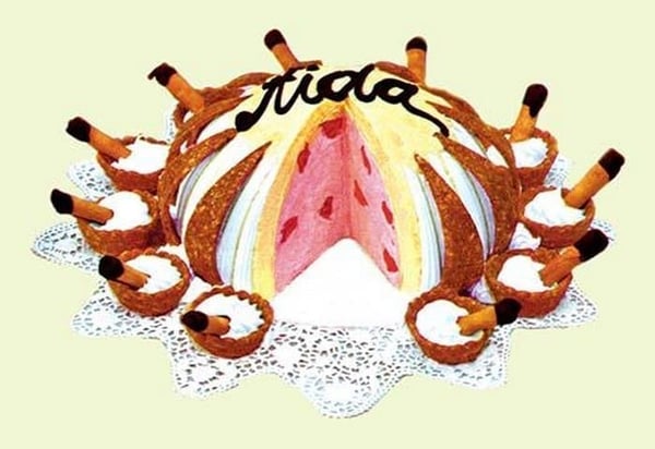 Aida Bomb Cake - Art Print