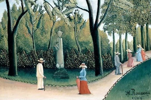 Luxembourg Gardens - Monument to Chopin by Henri Rousseau #2 - Art Print