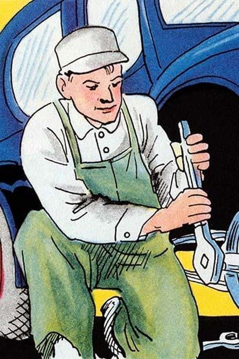 Auto Mechanic by Julia Letheld Hahn - Art Print