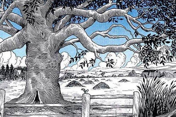 The Tree in the Field by Luxor Price - Art Print