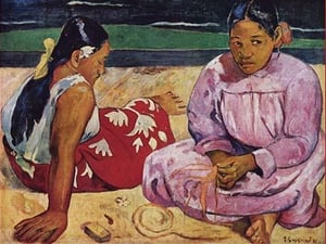 Tahitian Women on Beach by Paul Gauguin - Art Print