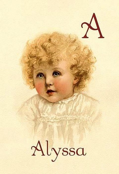A for Alyssa by Ida Waugh - Art Print