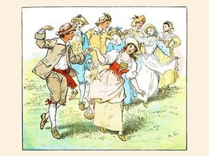 Square Dance by Randolph Caldecott - Art Print